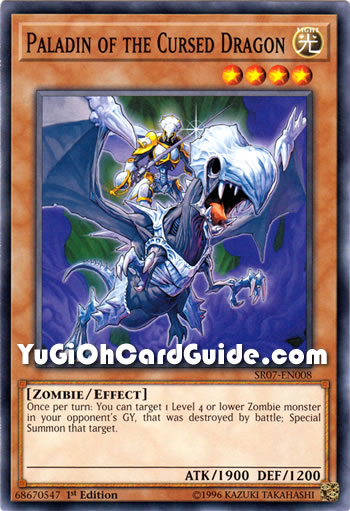 Yu-Gi-Oh Card: Paladin of the Cursed Dragon