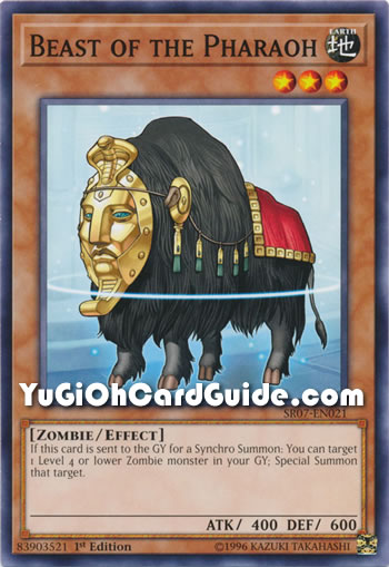Yu-Gi-Oh Card: Beast of the Pharaoh