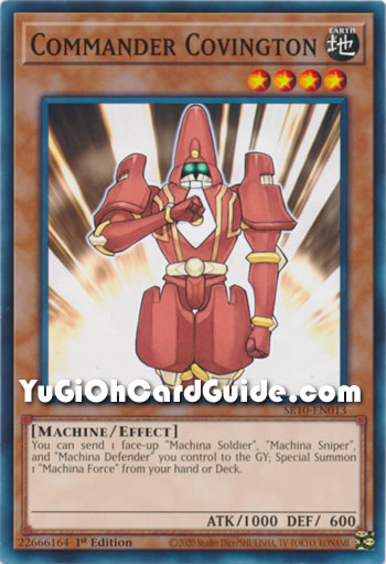 Yu-Gi-Oh Card: Commander Covington