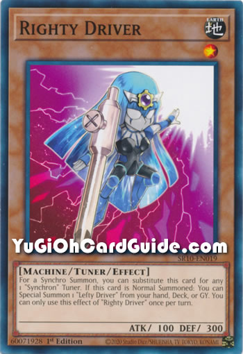 Yu-Gi-Oh Card: Righty Driver
