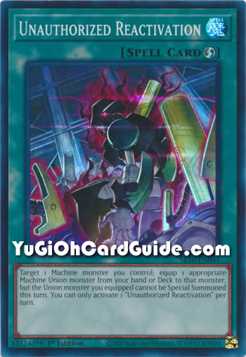 Yu-Gi-Oh Card: Unauthorized Reactivation