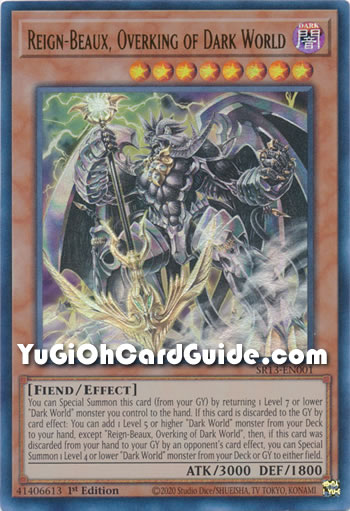Yu-Gi-Oh Card: Reign-Beaux, Overking of Dark World