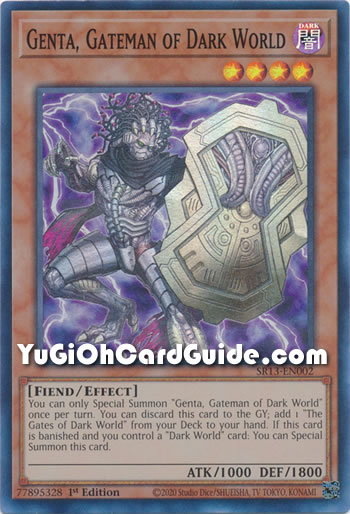 Yu-Gi-Oh Card: Genta, Gateman of Dark World