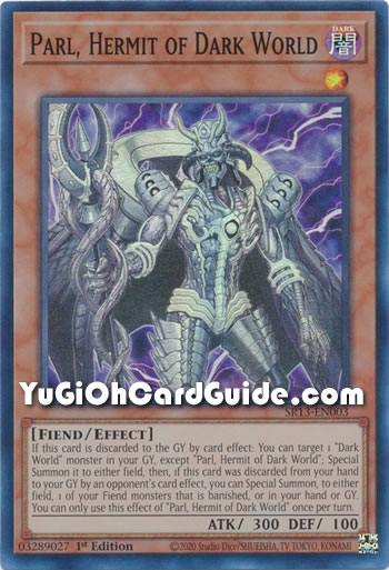 Yu-Gi-Oh Card: Parl, Hermit of Dark World