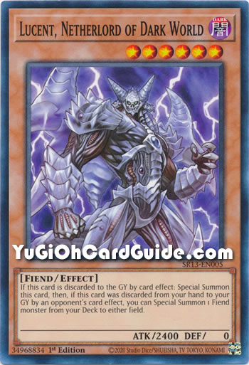 Yu-Gi-Oh Card: Lucent, Netherlord of Dark World