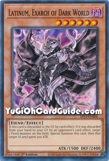Yu-Gi-Oh Card: Latinum, Exarch of Dark World