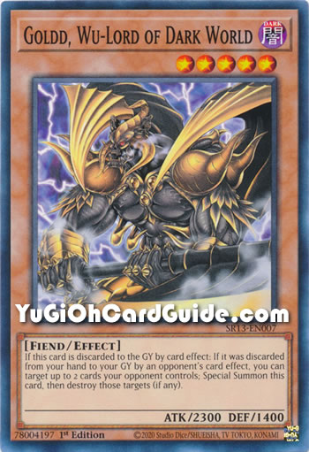 Yu-Gi-Oh Card: Goldd, Wu-Lord of Dark World