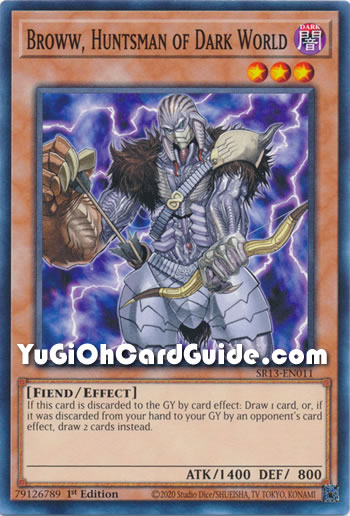 Yu-Gi-Oh Card: Broww, Huntsman of Dark World