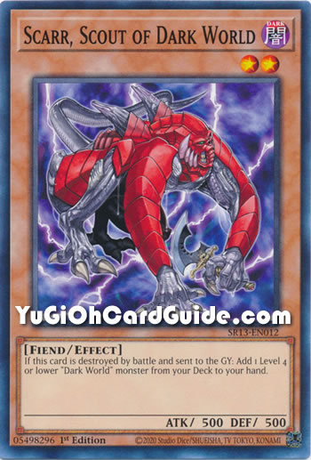 Yu-Gi-Oh Card: Scarr, Scout of Dark World