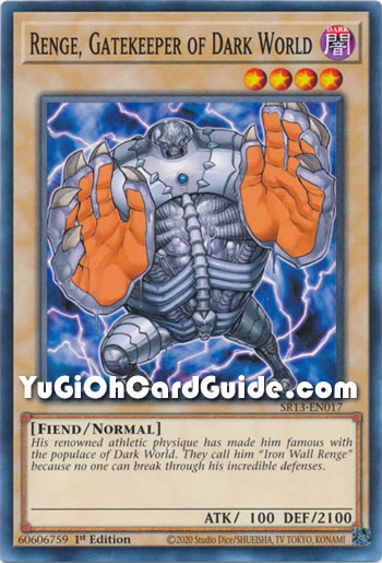 Yu-Gi-Oh Card: Renge, Gatekeeper of Dark World