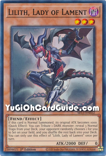 Yu-Gi-Oh Card: Lilith, Lady of Lament