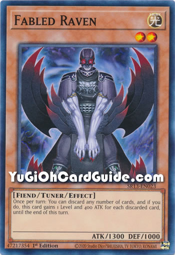 Yu-Gi-Oh Card: Fabled Raven