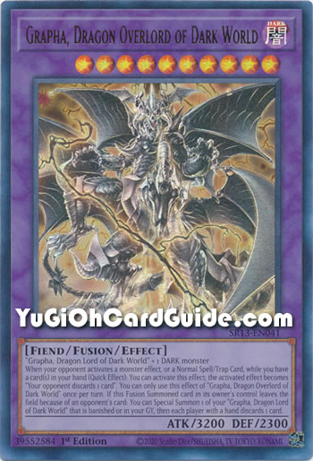 Yu-Gi-Oh Card: Grapha, Dragon Overlord of Dark World