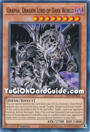 Yu-Gi-Oh Card: Grapha, Dragon Lord of Dark World