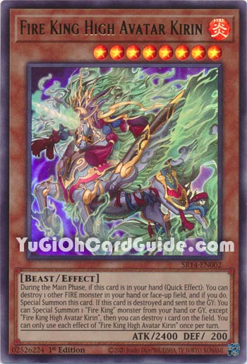 Yu-Gi-Oh Card: Fire King High Avatar Kirin