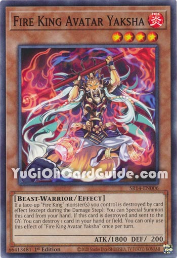 Yu-Gi-Oh Card: Fire King Avatar Yaksha