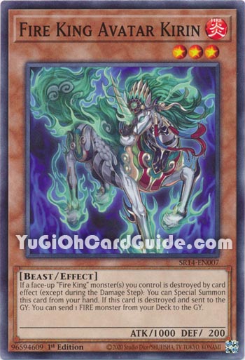 Yu-Gi-Oh Card: Fire King Avatar Kirin