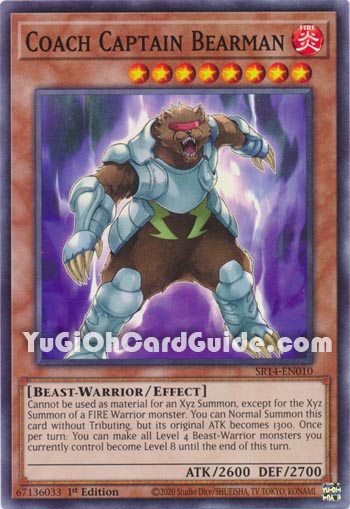 Yu-Gi-Oh Card: Coach Captain Bearman