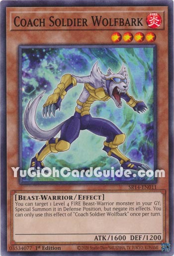 Yu-Gi-Oh Card: Coach Soldier Wolfbark