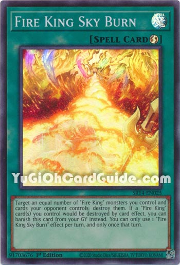 Yu-Gi-Oh Card: Fire King Sky Burn