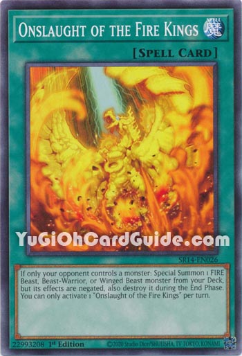 Yu-Gi-Oh Card: Onslaught of the Fire Kings