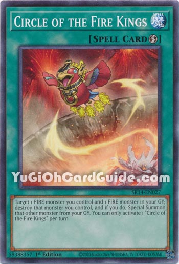 Yu-Gi-Oh Card: Circle of the Fire Kings