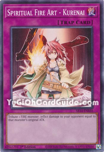 Yu-Gi-Oh Card: Spiritual Fire Art - Kurenai