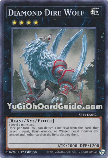 Yu-Gi-Oh Card: Diamond Dire Wolf
