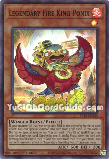 Yu-Gi-Oh Card: Legendary Fire King Ponix