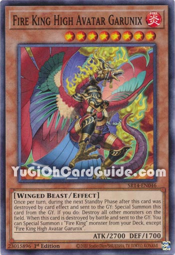 Yu-Gi-Oh Card: Fire King High Avatar Garunix