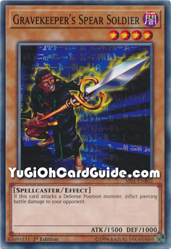 Yu-Gi-Oh Card: Gravekeeper's Spear Soldier