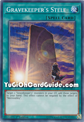 Yu-Gi-Oh Card: Gravekeeper's Stele