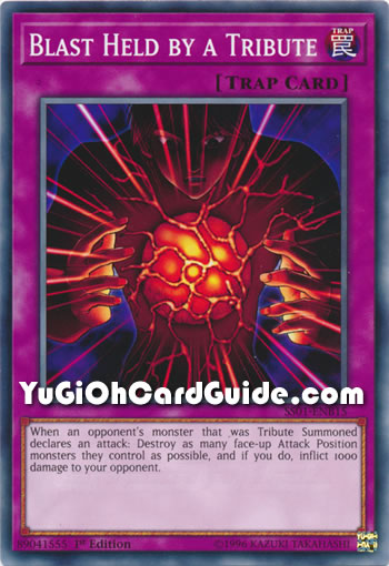 Yu-Gi-Oh Card: Blast Held by a Tribute