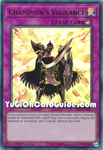 Yu-Gi-Oh Card: Champion's Vigilance