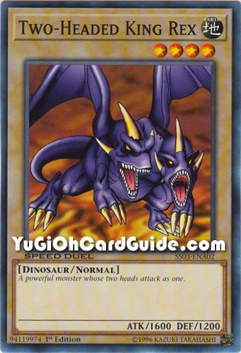 Yu-Gi-Oh Card: Two-Headed King Rex