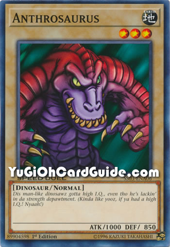 Yu-Gi-Oh Card: Anthrosaurus