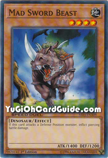 Yu-Gi-Oh Card: Mad Sword Beast