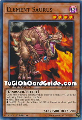 Yu-Gi-Oh Card: Element Saurus
