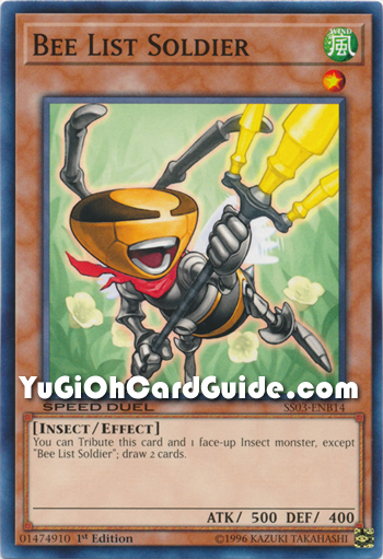 Yu-Gi-Oh Card: Bee List Soldier