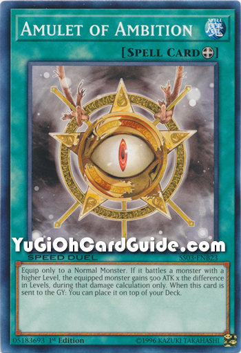 Yu-Gi-Oh Card: Amulet of Ambition