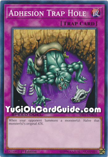 Yu-Gi-Oh Card: Adhesion Trap Hole