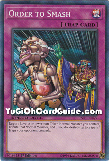 Yu-Gi-Oh Card: Order to Smash