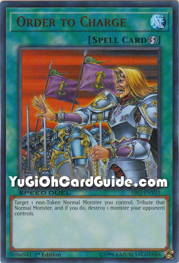 Yu-Gi-Oh Card: Order to Charge