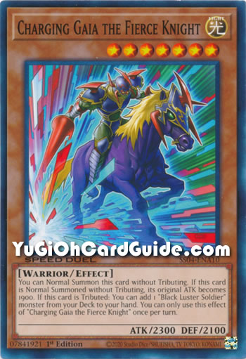 Yu-Gi-Oh Card: Charging Gaia the Fierce Knight