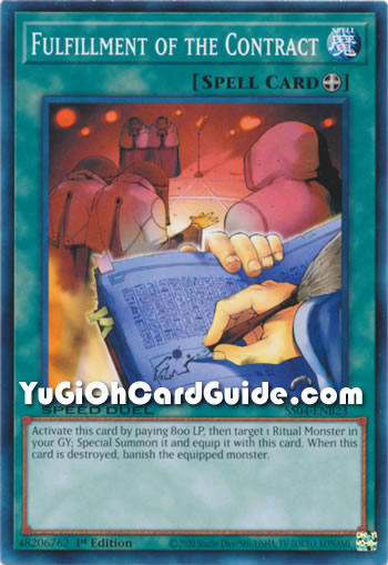 Yu-Gi-Oh Card: Fulfillment of the Contract