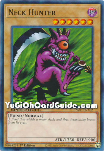 Yu-Gi-Oh Card: Neck Hunter