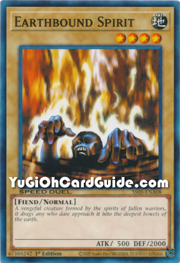 Yu-Gi-Oh Card: Earthbound Spirit