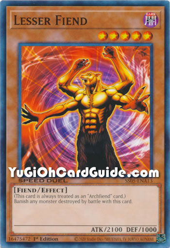Yu-Gi-Oh Card: Lesser Fiend