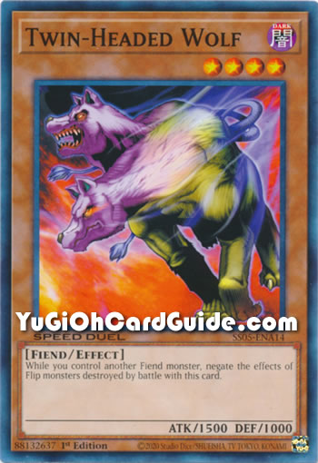 Yu-Gi-Oh Card: Twin-Headed Wolf