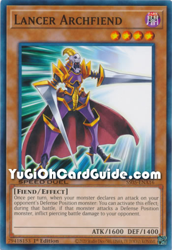 Yu-Gi-Oh Card: Lancer Archfiend